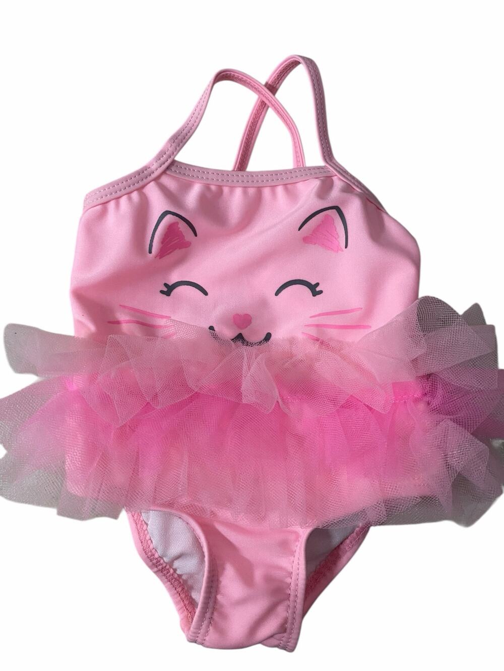 Osh Kosh Bgosh Heathtex Baby Girl 2 Swimsuits Bundle 0-3/3-6 Months Pink Tutu